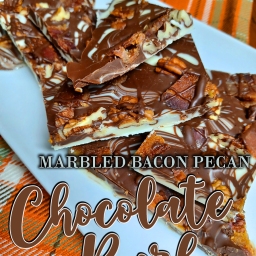 Marbled Bacon Pecan Chocolate Bark