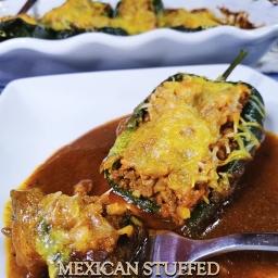 Mexican Stuffed Poblano Peppers